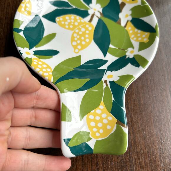 Crate and barrel trivet spoon rest lemons ceramic - Picture 3 of 7